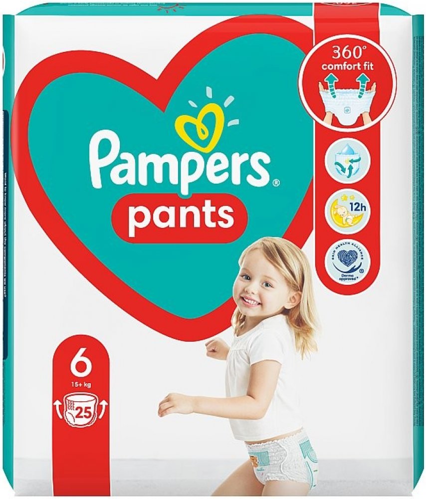 PAMPERS PANTS, vel. 6, 25ks, cena za balení