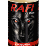 Rafi konzerva pro psy 45%masa, 1250g, hovězí, cena za ks