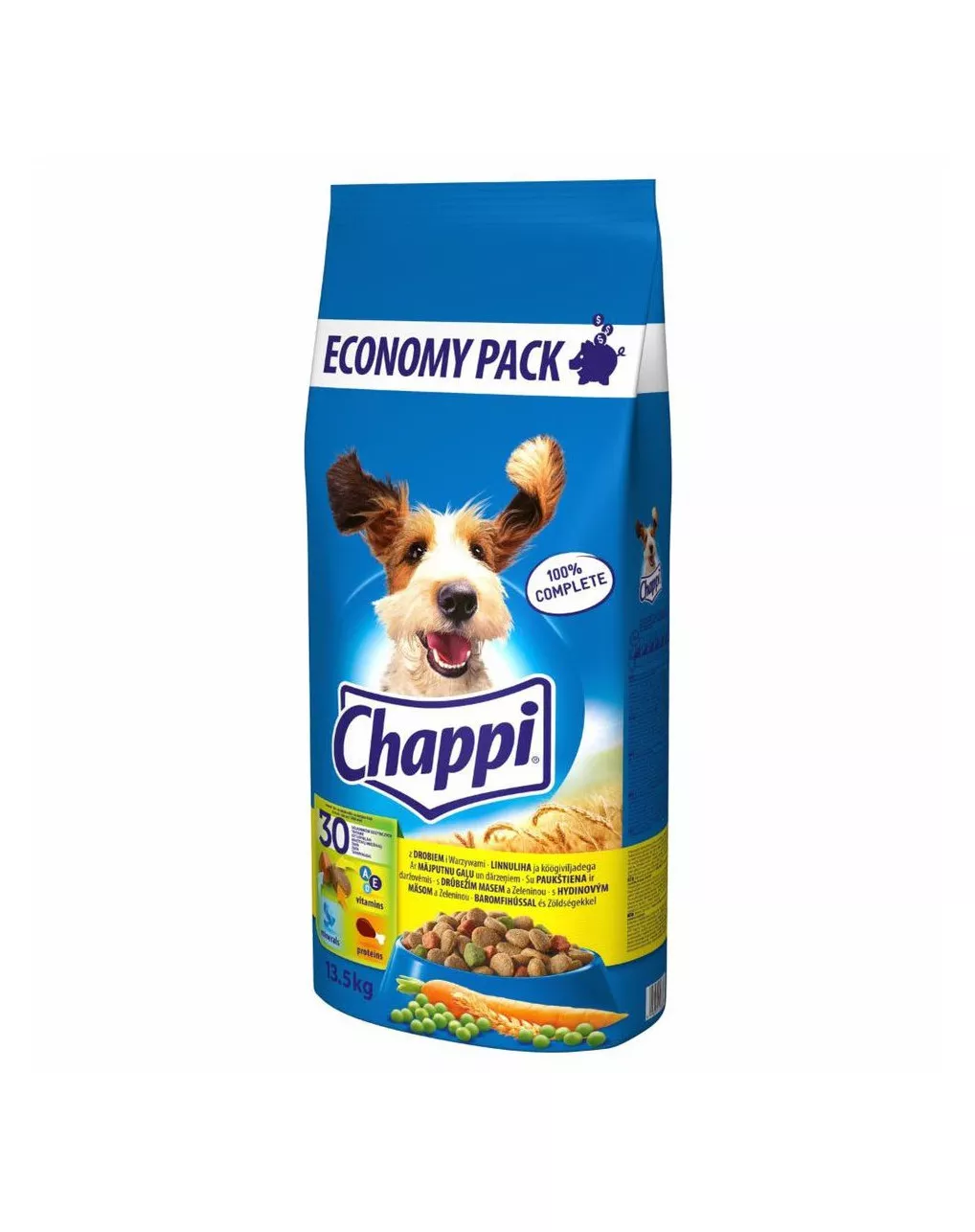 CHAPPI kuřecí granule pro psy, 2.7kg, cena za balení