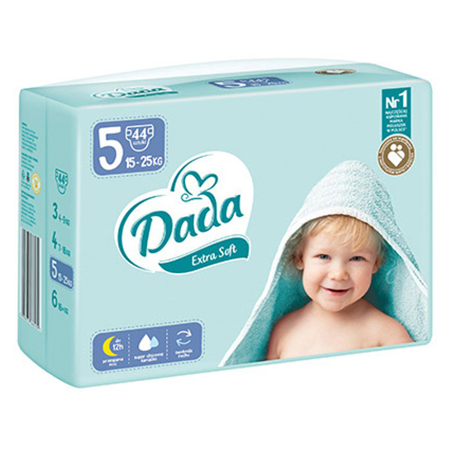 DADA plenky Extra soft, velikost 5, 15-25kg, 42 kusů, cena za balení