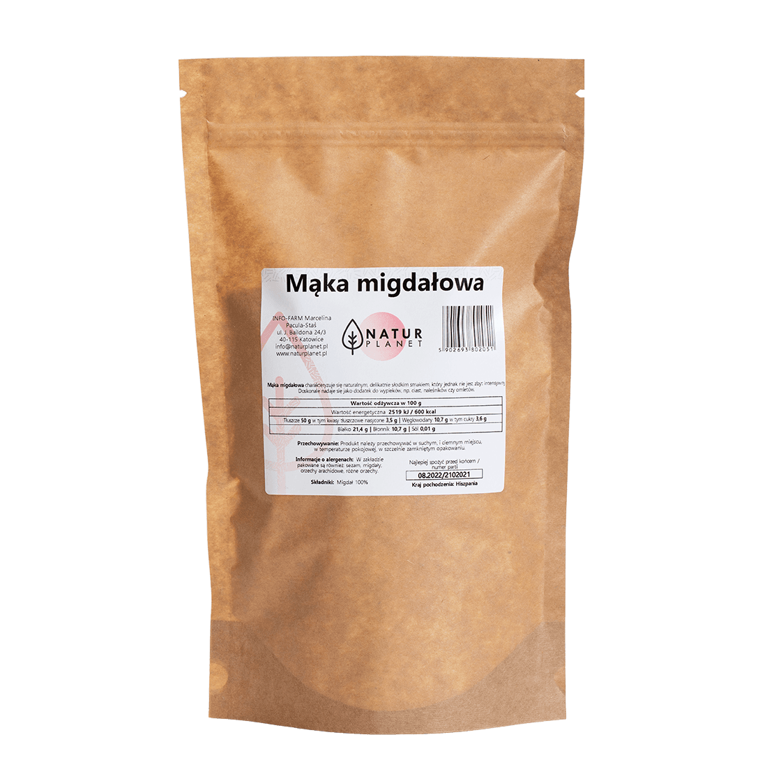 Natur Planet mandlová mouka 500g, cena za ks