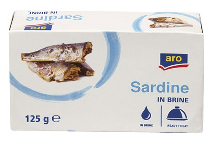 ARO Sardinky ve vlastní šťávě 125g, cena za ks