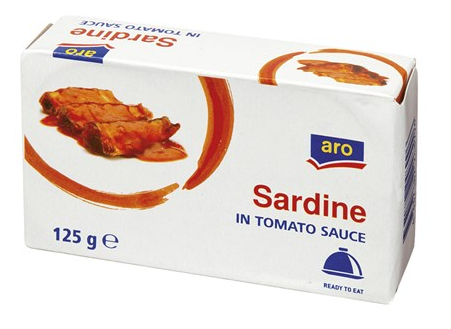 ARO Sardinky v tomatě 125g, cena za ks