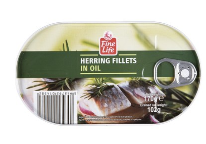Fine Life Sleď filety v rostlinném oleji 170 g