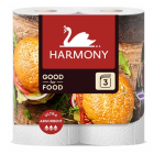 Harmony Kuchyňské utěrky Good for Food 3-vrstvé 2 ks, cena za belní